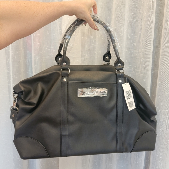 Michel Germain Vegan Leather Weekend Duffle Bag NWT - Picture 8 of 11